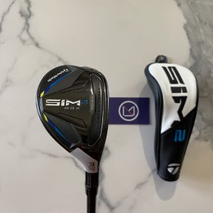 Club de golf : Rescue Hybride 3 Taylormade 19 SIM 2 MAX à vendre neuf et occasion, shaft graphite Fujikura Ventus Blue 7 Stiff, grip Lamkin Taylor Made et cover, outlet et destockage