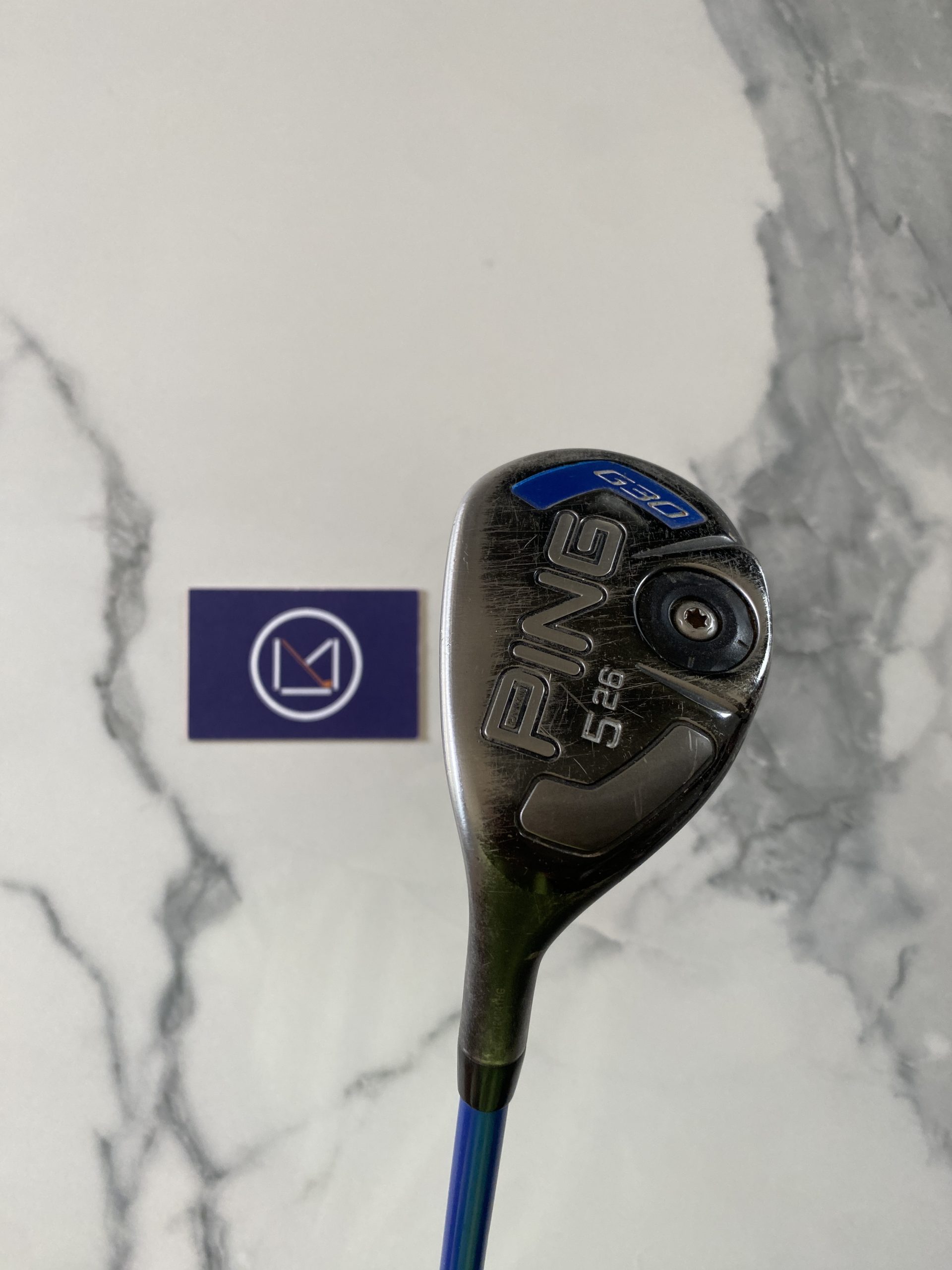 Hybride 5 Ping G30 Senior #26 Club de golf : Hybride 5 Ping G 30 loft 26 reglable shaft graphite TFC 149 Solft-regular senior à vendre neuf et occasion, grip golf pride new decade mcc outlet, neuf, promotions et destockage, avec cover clubmaking et fitting France et Luxembourg Belgique