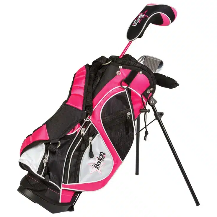 Kit Boston Golf Fille Taille 1 Droitière Rose Junior 110-120cm
